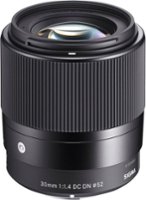 Sigma - 30mm 1.4 DC DN Contemporary Lens for select Sony APS-C E-mount cameras - Black - Angle_Zoom
