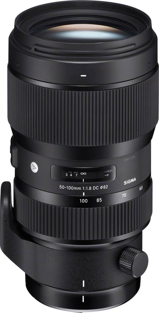 Front. Sigma - 50-100mm F1.8 DC HSM Art Telephoto Zoom Lens for Nikon APS-C DSLR Cameras - Black.