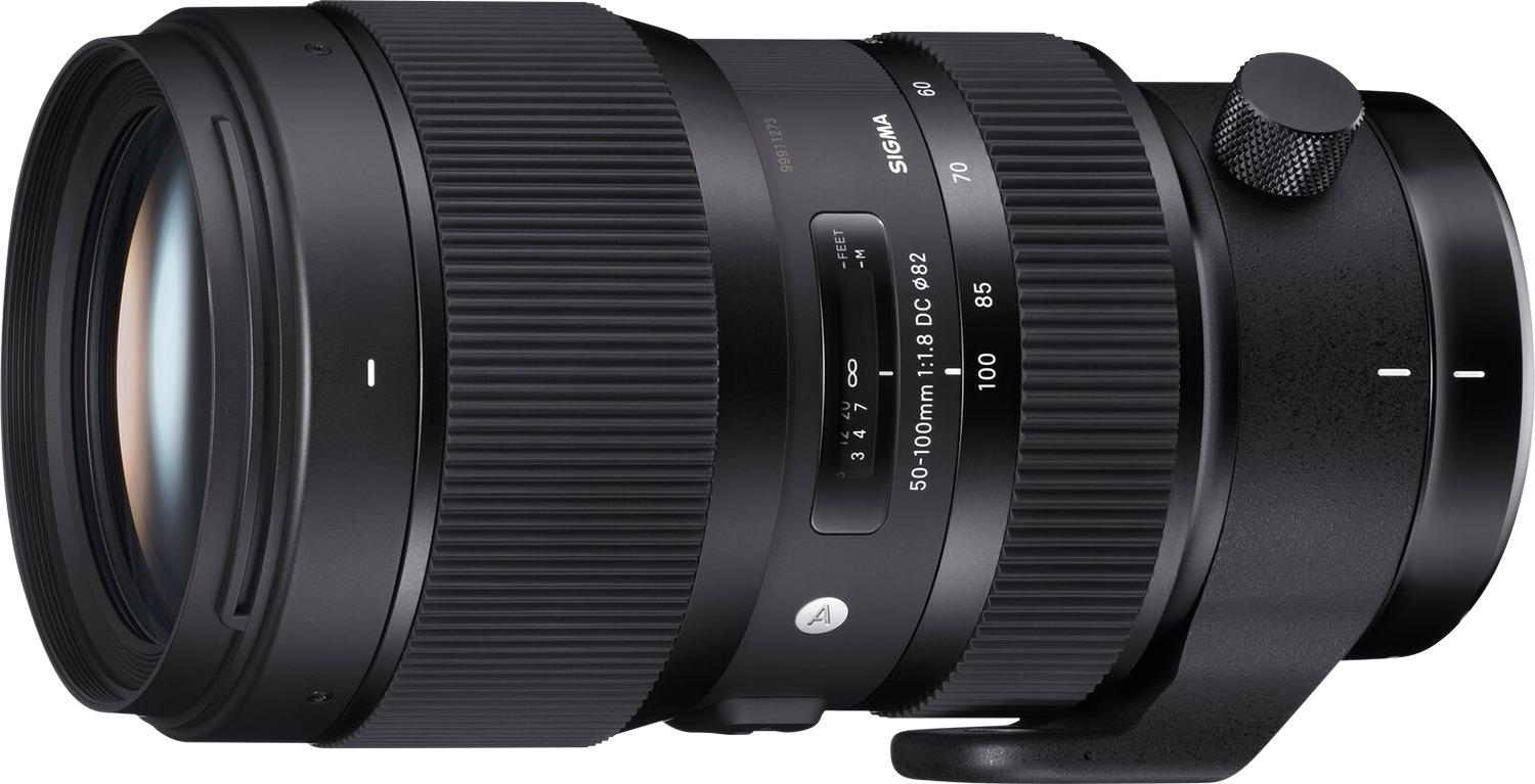 Left View: Sigma - 50-100mm F1.8 DC HSM Art Telephoto Zoom Lens for Nikon APS-C DSLR Cameras - Black