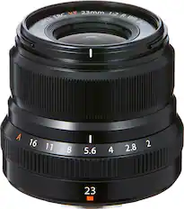 Front. Fujifilm - XF23mmF2 R WR Wide-angle Lens for Fujifilm X-Mount System Cameras - Black.