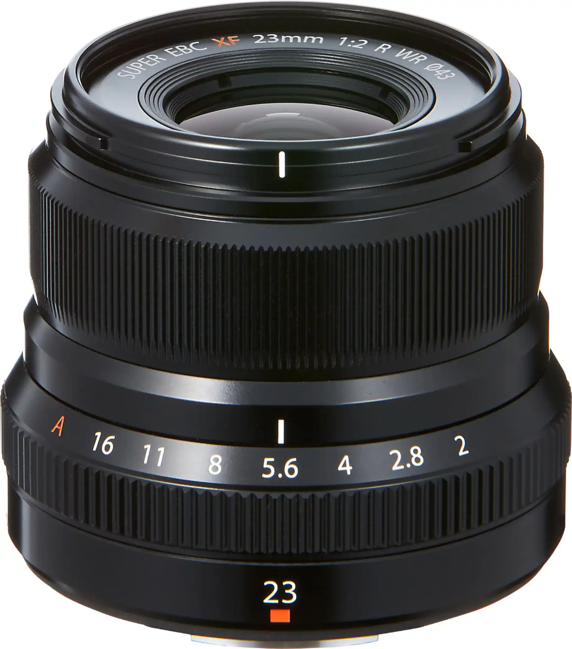 Front. Fujifilm - XF23mmF2 R WR Wide-angle Lens for Fujifilm X-Mount System Cameras - Black.