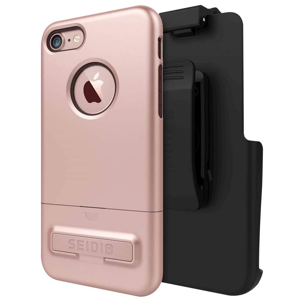 Best Buy Seidio Surface Combo Case For Apple Iphone 7 Chocolate Brown Rose Gold Bd2 Hr7iph7k Rgc