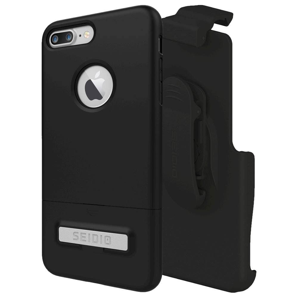Seidio - SURFACE Combo Case for Apple® iPhone® 7 Plus - Black - Larger Front