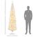 Alt View 2. Homcom - Pencil Christmas Tree - white.