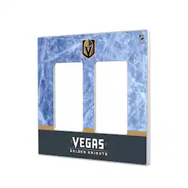 Keyscaper - Vegas Golden Knights Wordmark Double Rocker Lightswitch Plate - Multicolor