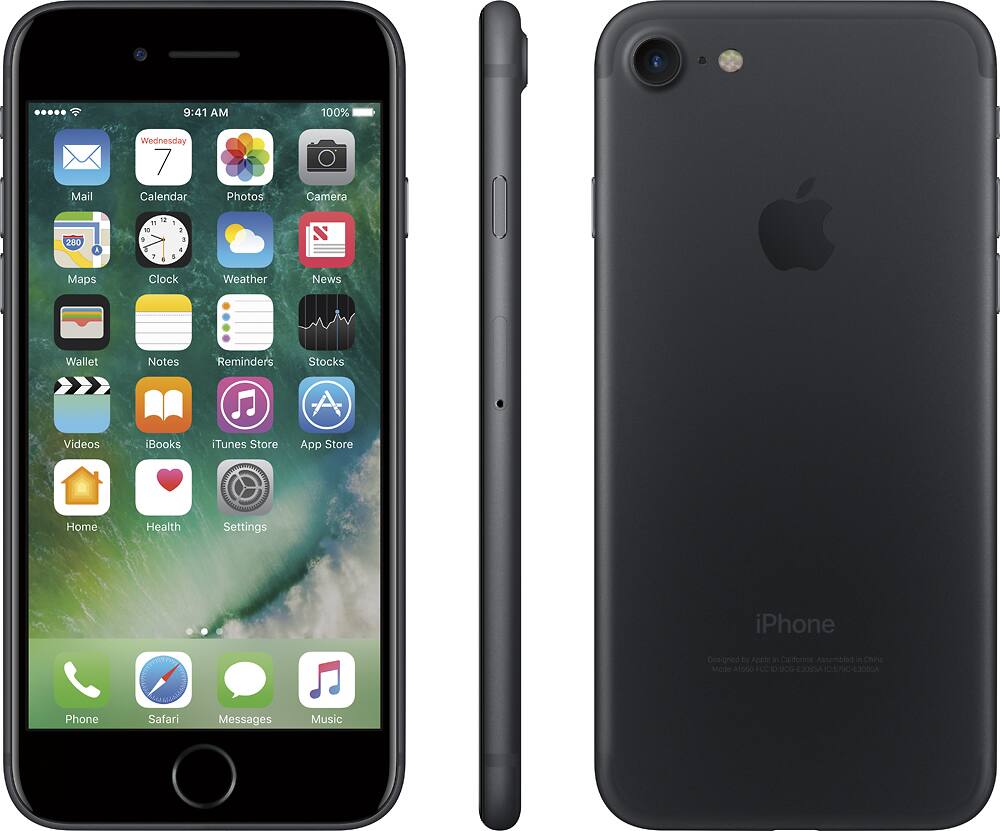 Best Buy Apple Geek Squad Refurbished Iphone 7 32gb Black At T Rfrb Mn8g2ll A