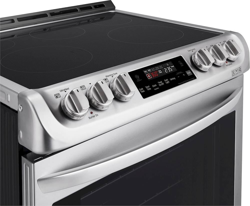 Alt View 13. LG - 6.3 Cu. Ft. Slide-In Electric True Convection Range with EasyClean and UltraHeat 3200W Power Burner - Stainless steel.