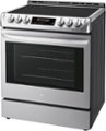 Left Zoom. LG - 6.3 Cu. Ft. Slide-In Electric Range with ProBake Convection - Stainless steel.