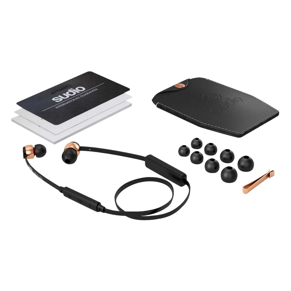 Angle View: Sudio - Wireless In-Ear Headphones - Rose/Gold/Black