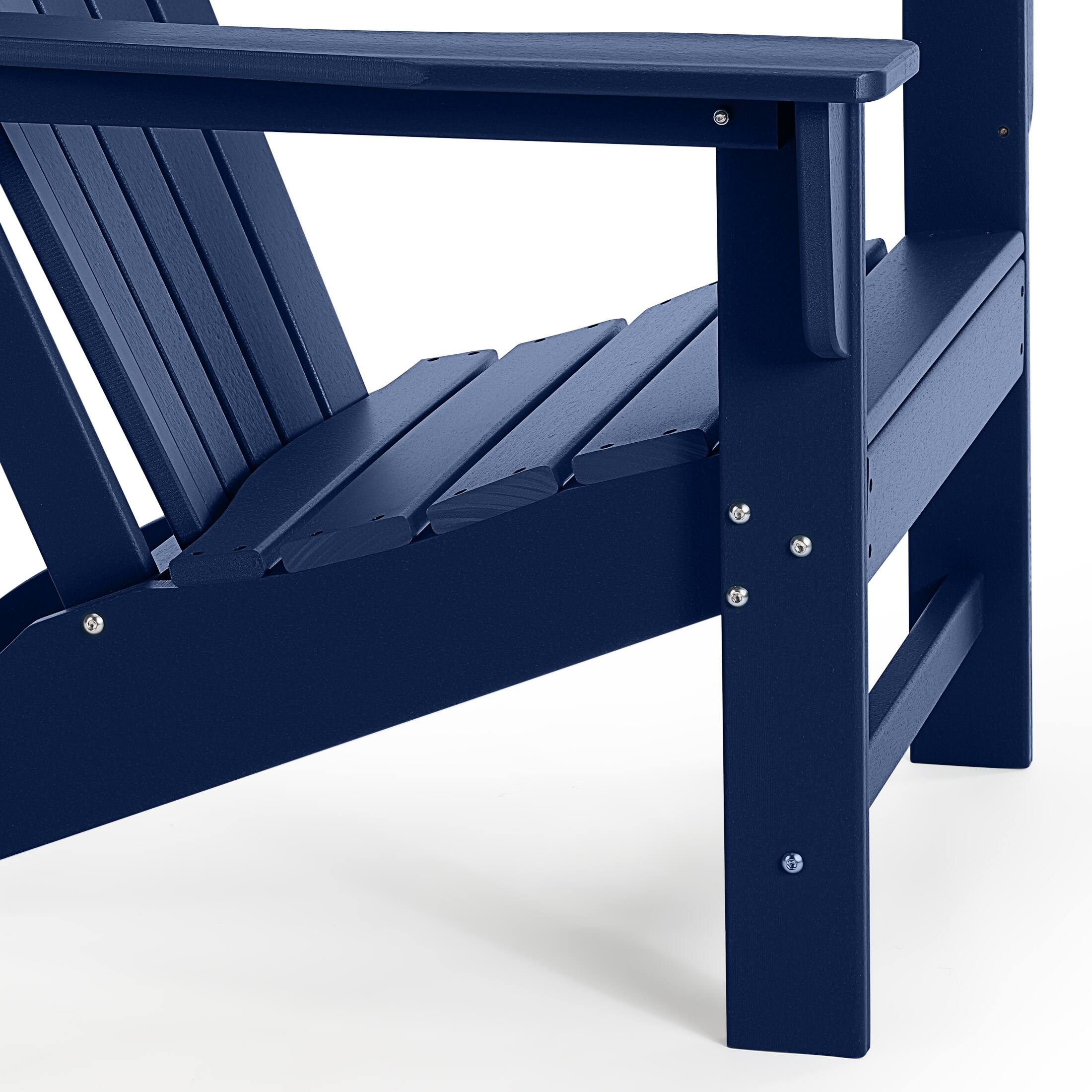 Alt View 6. WestinTrends - WestinTrends Dylan Outdoor Adirondack Chair (Set of 2) - Navy Blue.