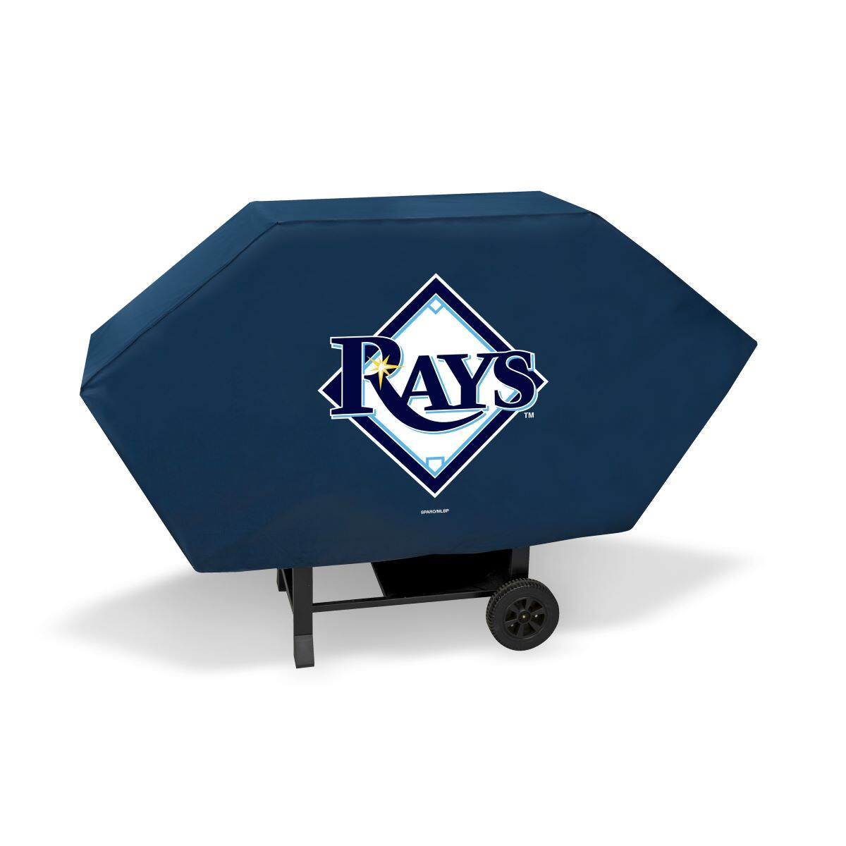 Front. Rico Industries - Tampa Bay MLB Baseball Rays Executive Heavy Duty BBQ Barbeque Grill Cover - Multi.