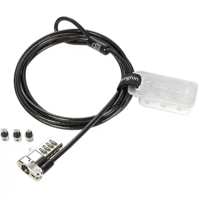 Kensington 3 in 1 Combination Serialized Laptop Lock 6 ft Cable Preset ...