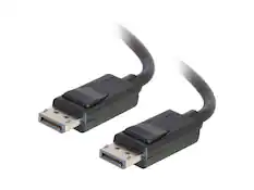 Front. Cables to Go - C2G 54400 DisplayPort Cable with Latches M/M, 8K UHD Comptatible - Digital Audio Video, Black (3 Feet, 0.91 Meters).