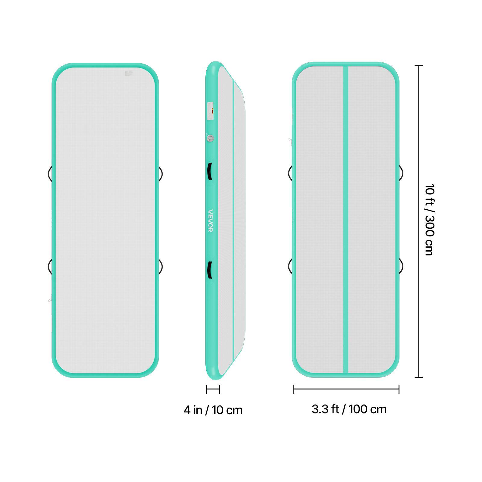VEVOR 10 ft / 300 cm  
4 in / 10 cm  
3.3 ft / 100 cm