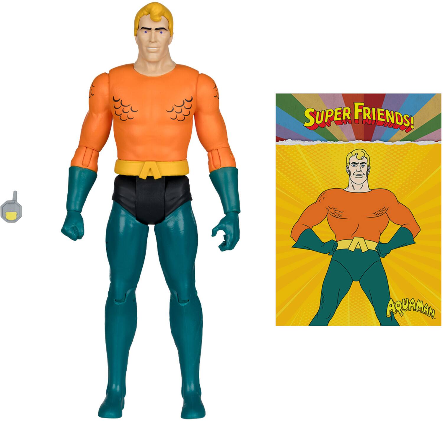Sure, here is the corrected and grouped text from the image:

---

**Super Friends!**

**Aquaman**

---