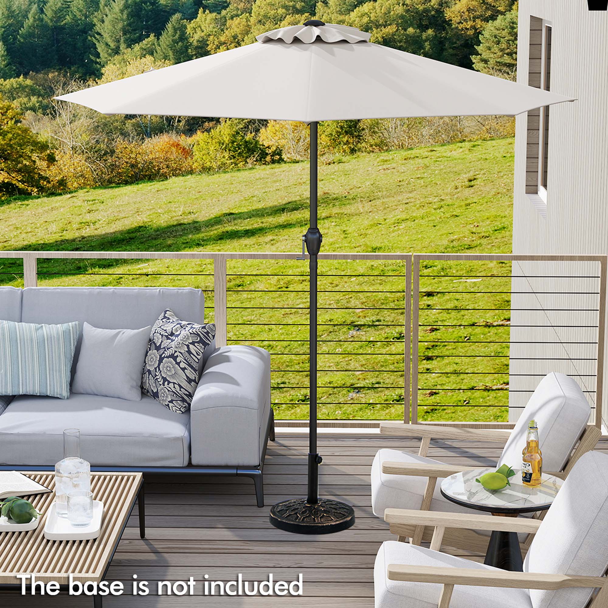 The base is not included.