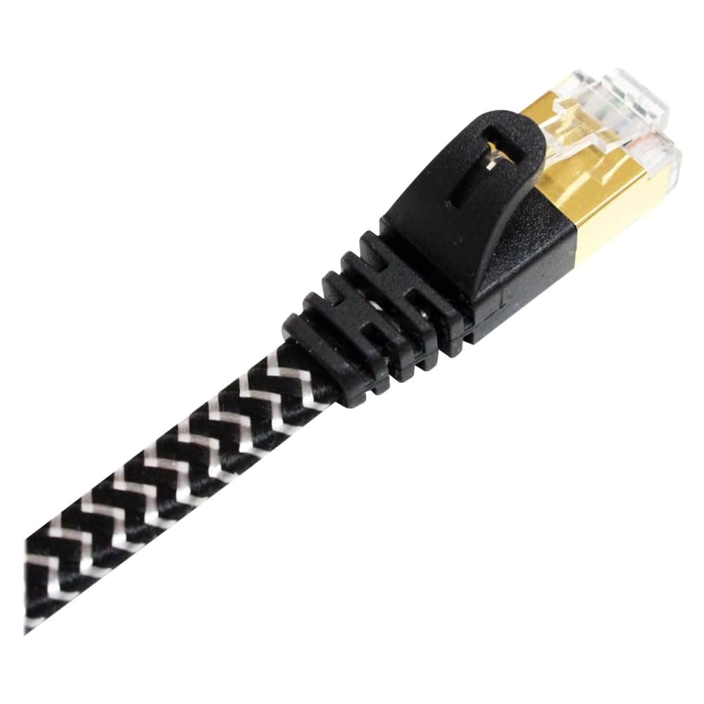 Best Buy Tera Grand 49 9 Rj 45 Cat 7 Patch Cable Black White Cat7 Bkwh 50