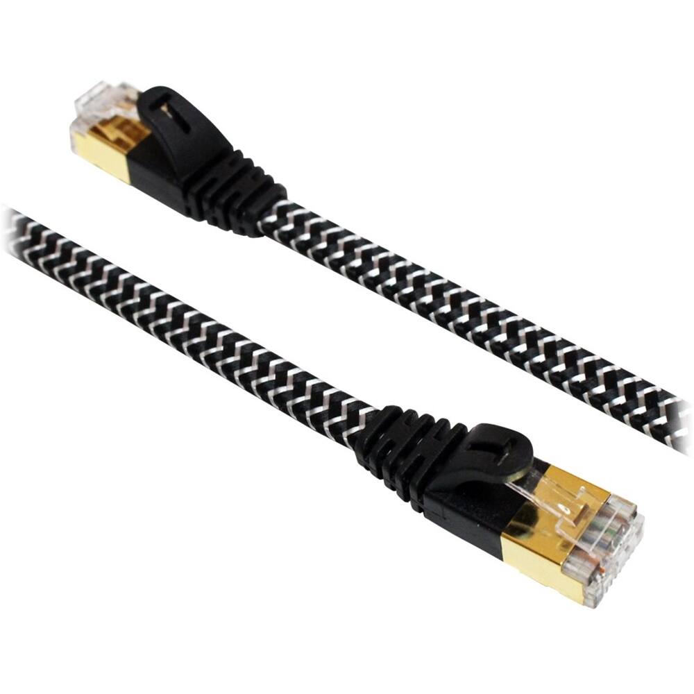 Customer Reviews Tera Grand 6' RJ45 CAT 7 Patch Cable Black/White