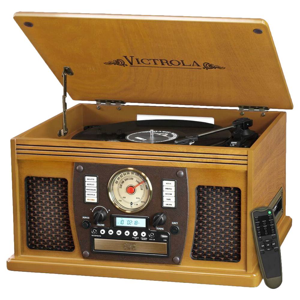 marketing Snel dikte Victrola Navigator 8-in-1 Classic Bluetooth Record Player with Turntable  Oak VTA-600B OK - Best Buy