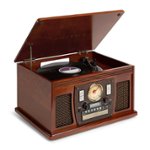 Front Zoom. Victrola - Navigator 8-in-1 Classic Bluetooth Record Player with Turntable - Mahogany.