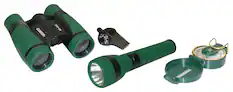 Angle. Carson - AdventurePak 5 x 30 Kids' 4-Piece Outdoor Set - Green.
