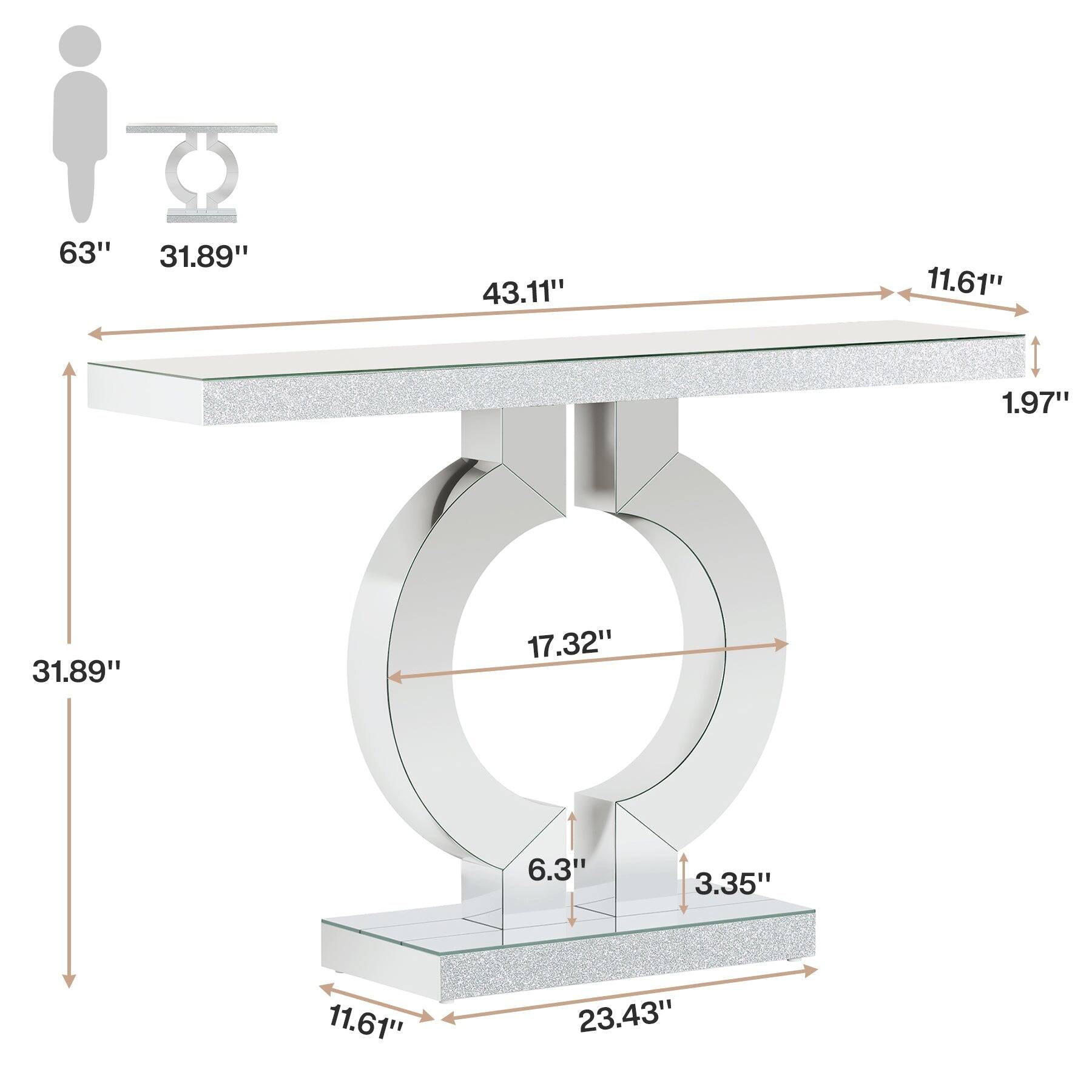 63"
31.89"
43.11"
11.61"
1.97"
31.89"
17.32"
6.3"
3.35"
11.61"
23.43"