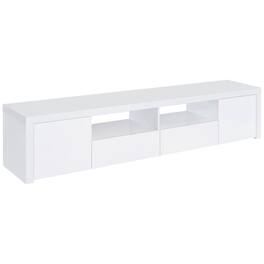 Coaster Co. of America - Jude 2-door Engineered Wood 79" TV Stand High Gloss - White