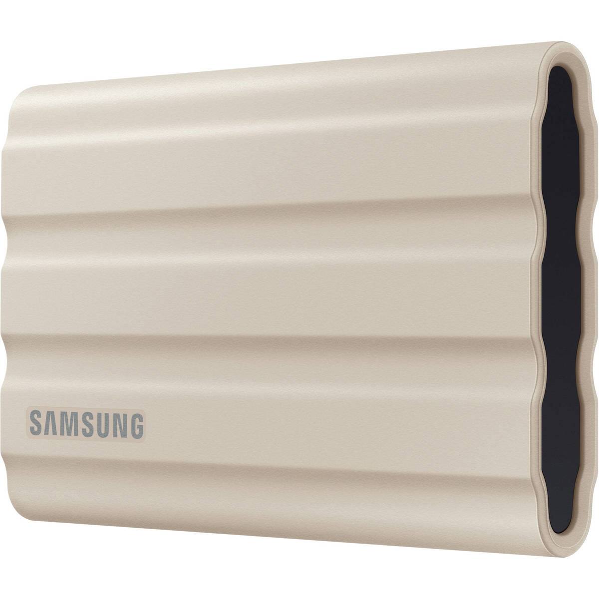 Alt View 7. Samsung - Samsung T7 Shield 2TB USB 3.2 Gen 2 Type-C Portable External SSD, Beige, with Drive Case.
