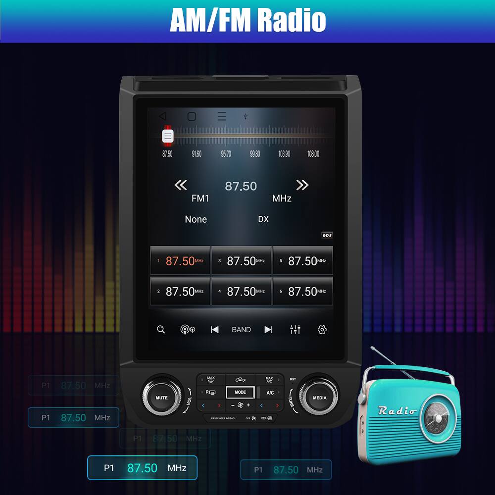 AM/FM Radio

87.50 MHz
91.60 MHz
96.70 MHz
96.80 MHz
103.90 MHz
108.00 MHz

FM1 87.50 MHz
None DX S

87.50 MHz
87.50 MHz
87.50 MHz
87.50 MHz
87.50 MHz
87.50 MHz

P1 87.50 MHz
P1 87.50 MHz
P1 87.50 MHz

MUTE
MAX
MODE
A/C
RST
MEDIA

BAND
P1 87.50 MHz