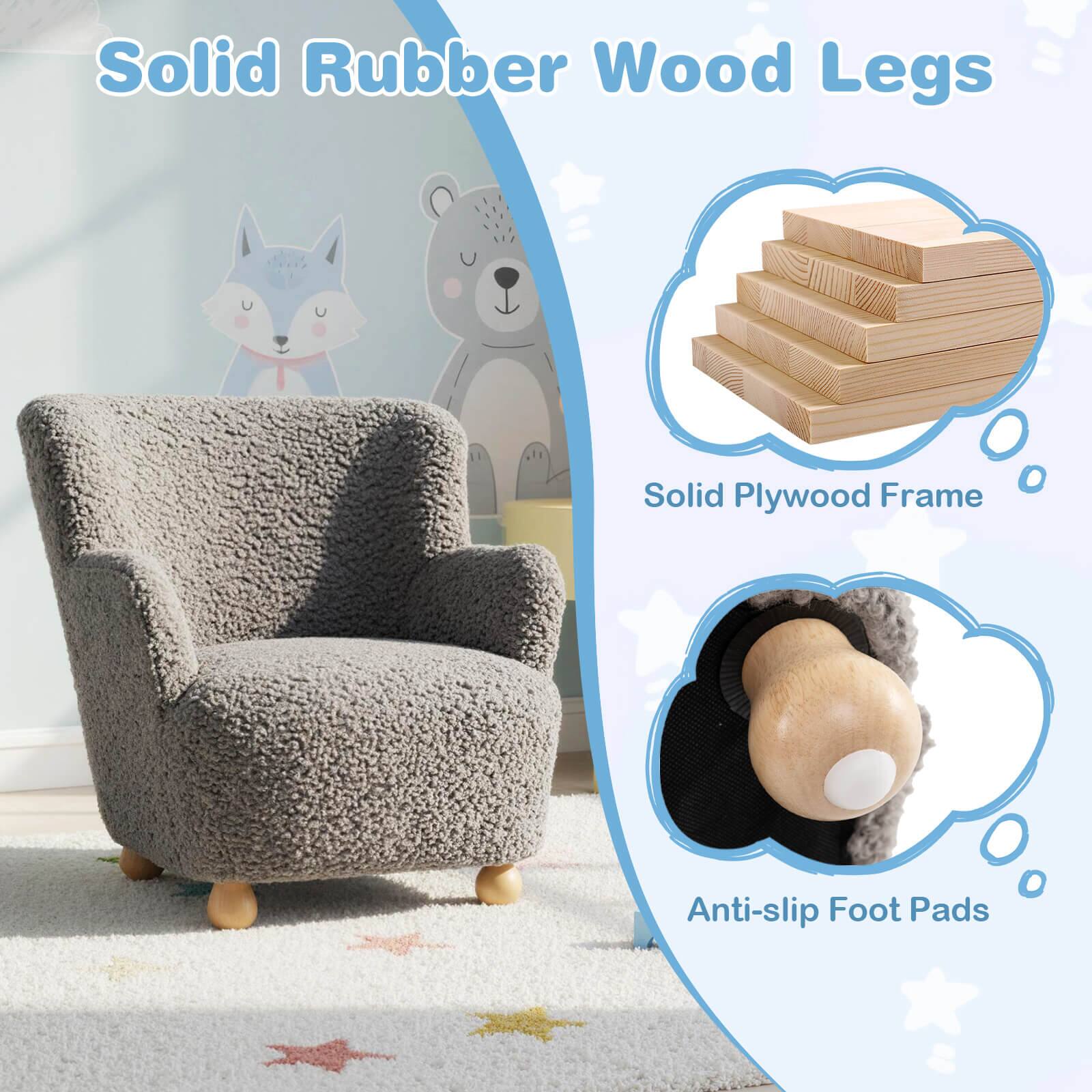 Solid Rubber Wood Legs  
Solid Plywood Frame  
Anti-slip Foot Pads