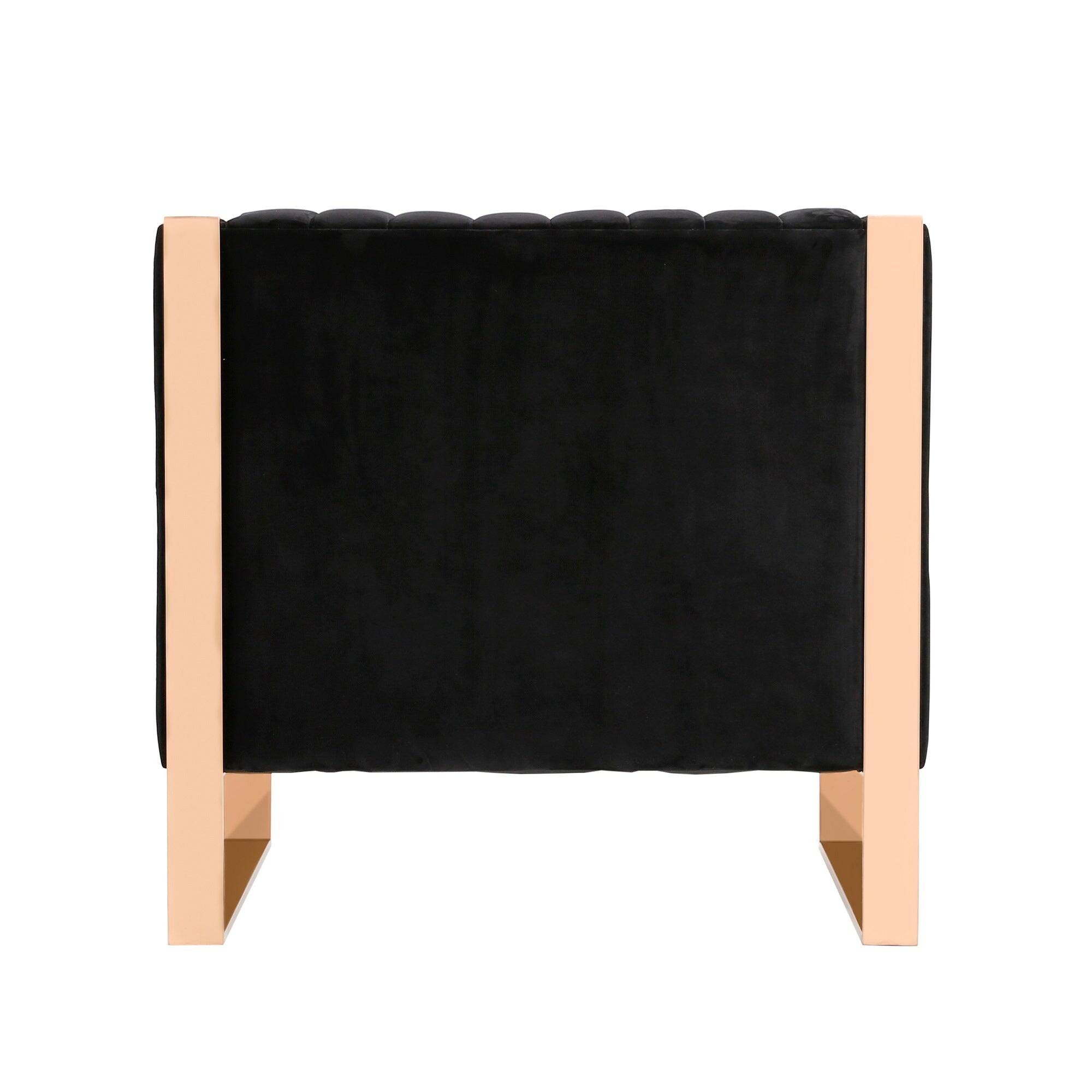 Alt View 1. Manhattan Comfort - Trillium Mid-Century Modern Velvet Lounge Chair - Black.