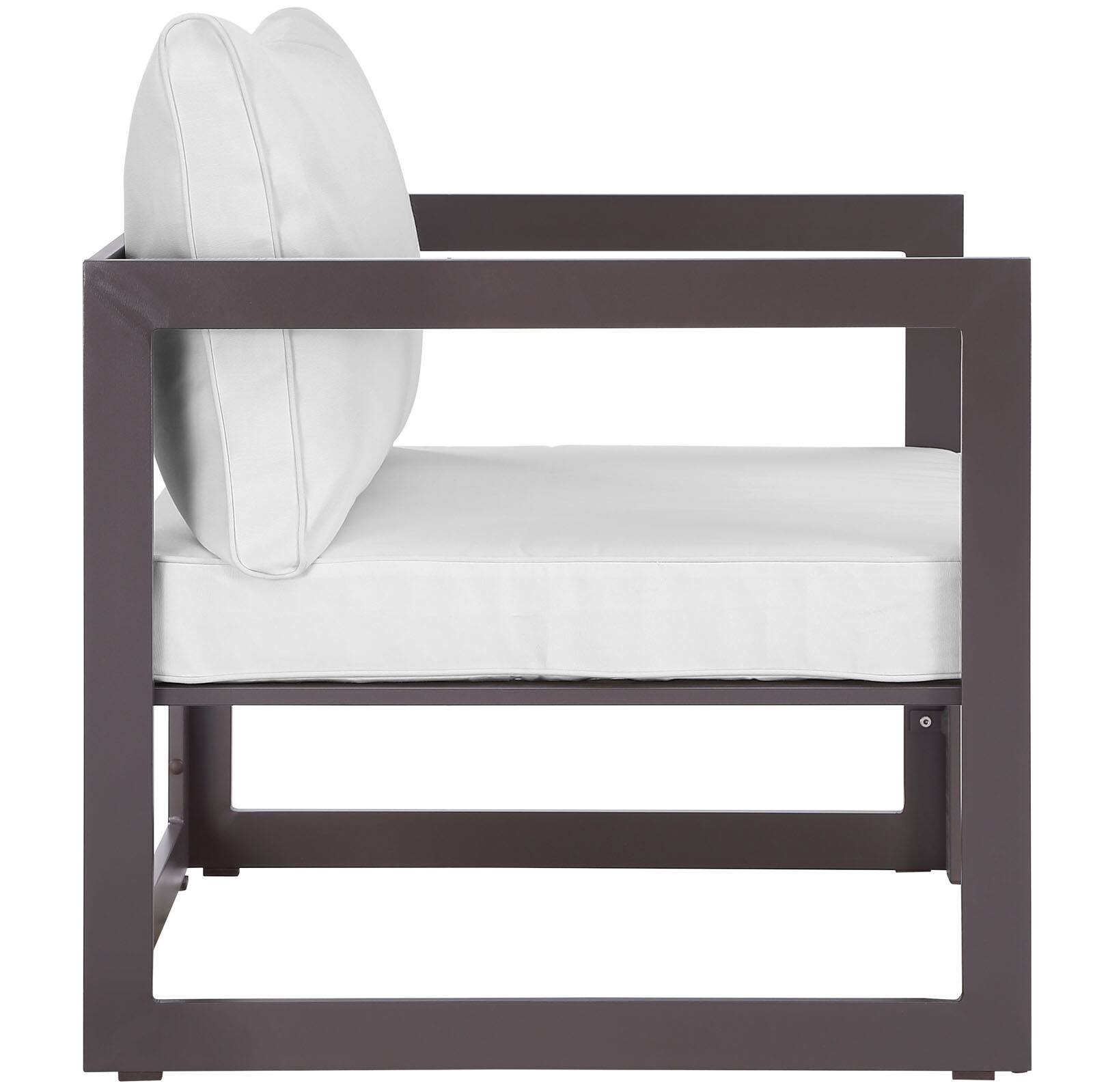 Angle. Modway - Fortuna Outdoor Patio Armchair by Modway - Brown White.