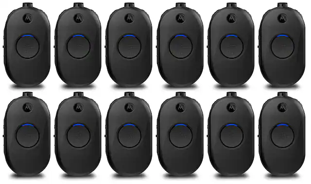 Front. Motorola - Motorola CLP1080e UHF 1 Watt 8 Channel Lightweight Two-Way Radio (12 Pack) - Black.