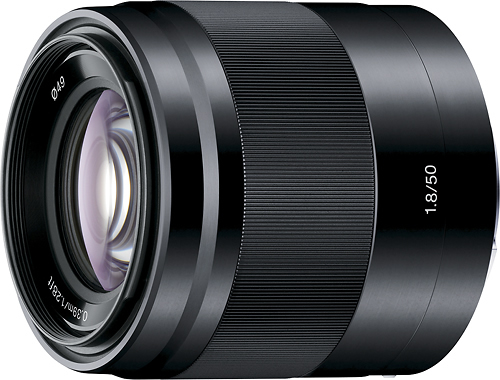 Sony 50mm f/1.8 Optical Lens for Select E-Mount Cameras Black 