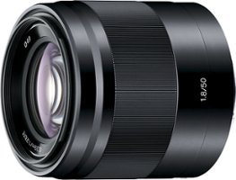 Sony - 50mm f/1.8 Optical Lens for Select E-Mount Cameras - Black - Front_Zoom