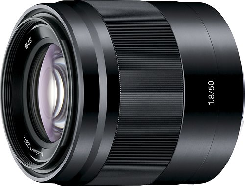 f/1.8 Optical Lens Select E-Mount Cameras Black SEL50F18/B - Best