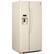 Left. GE - 23.2 Cu. Ft. Side-by-Side Refrigerator with External Ice & Water Dispenser - Bisque.