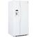 Left. GE - 23.2 Cu. Ft. Side-by-Side Refrigerator - White.