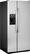 Angle. GE - 23.0 Cu. Ft. Side-by-Side Refrigerator with External Ice & Water Dispenser - Stainless Steel.