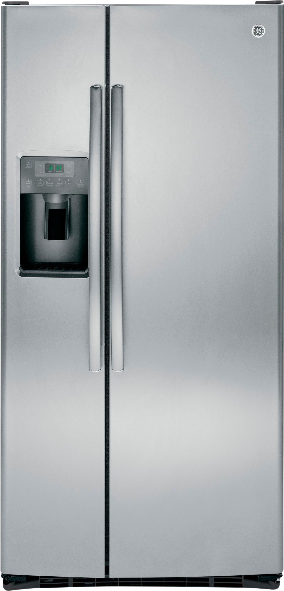 GE 23.0 Cu. Ft. Side-by-Side Refrigerator with External Ice  - Best Buy