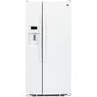 GE - 23.2 Cu. Ft. Side-by-Side Refrigerator - White - Larger Front
