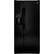 Front. GE - 23.2 Cu. Ft. Side-by-Side Refrigerator - Black.