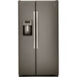 GE - 23.2 Cu. Ft. Side-by-Side Refrigerator - Slate - Front_Standard