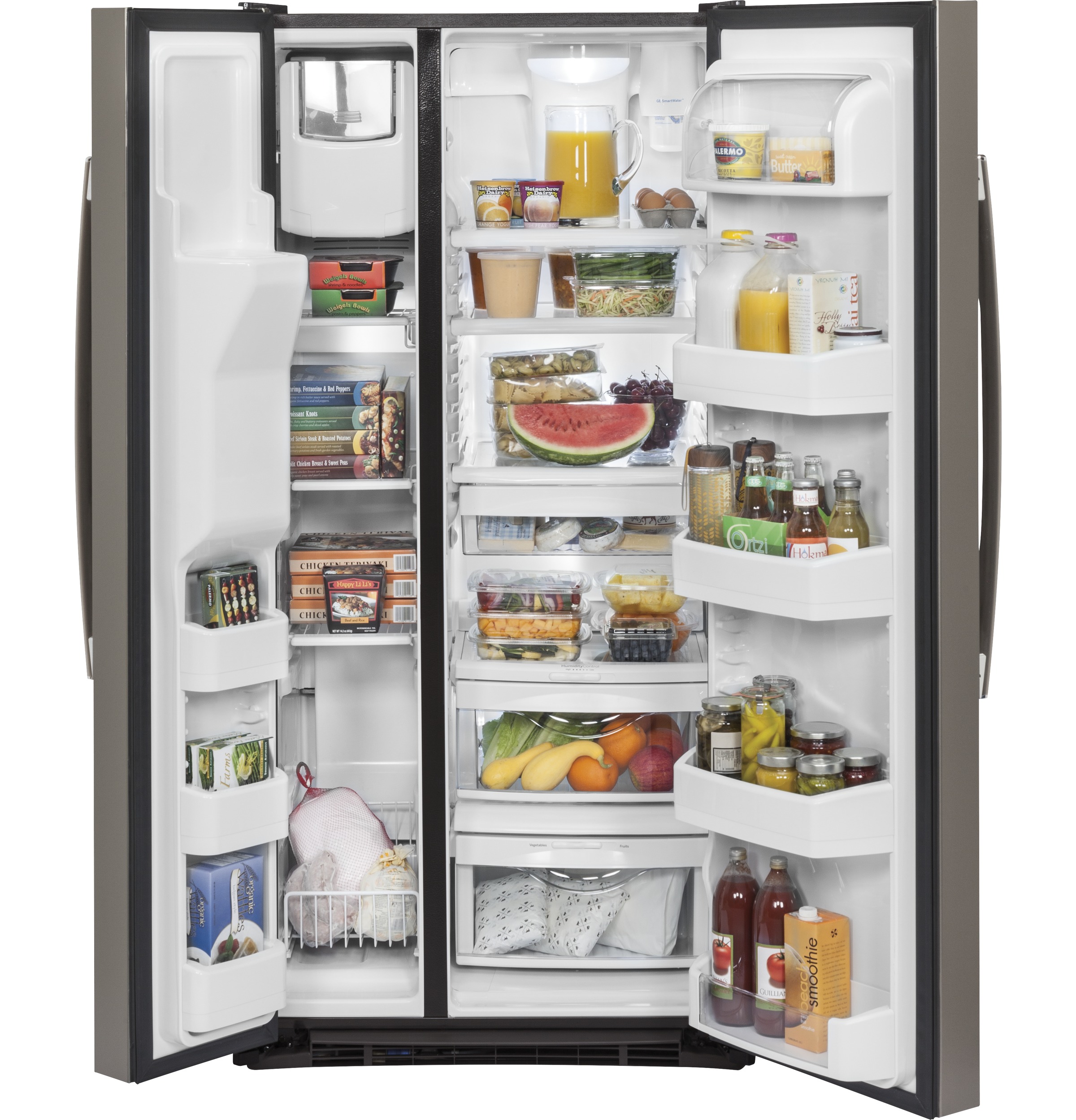 GE 23.2 Cu. Ft. Side-by-Side Refrigerator Slate GSS23GMKES - Best Buy