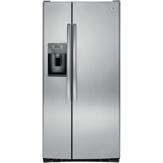 Front Zoom. GE - 23.2 Cu. Ft. Side-by-Side Refrigerator - Stainless steel.