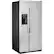 Left. GE - 23.2 Cu. Ft. Side-by-Side Refrigerator with External Ice & Water Dispenser - Stainless Steel.