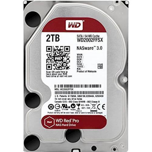 Front. WD - Red Pro 2TB Internal SATA NAS Hard Drive for Desktops - Red.