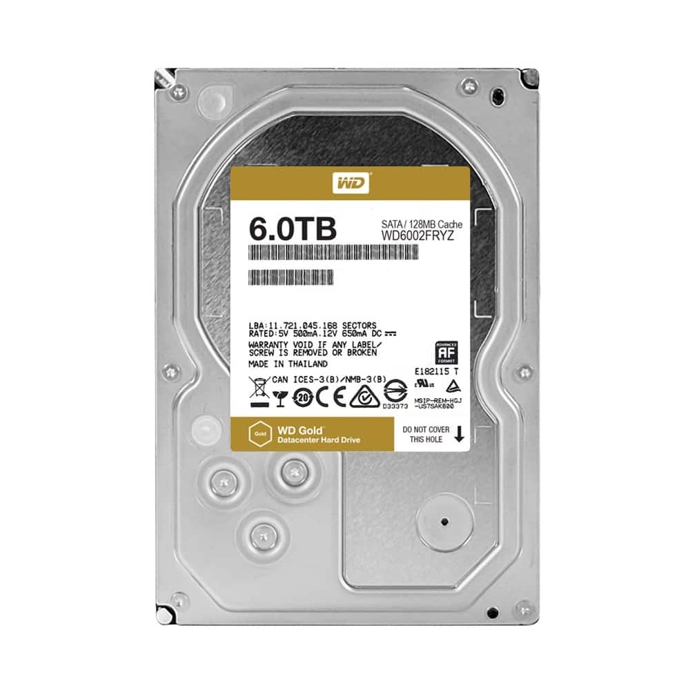 WD - Gold Datacenter 6TB Internal SATA NAS Hard Drive for Desktops - Larger Front