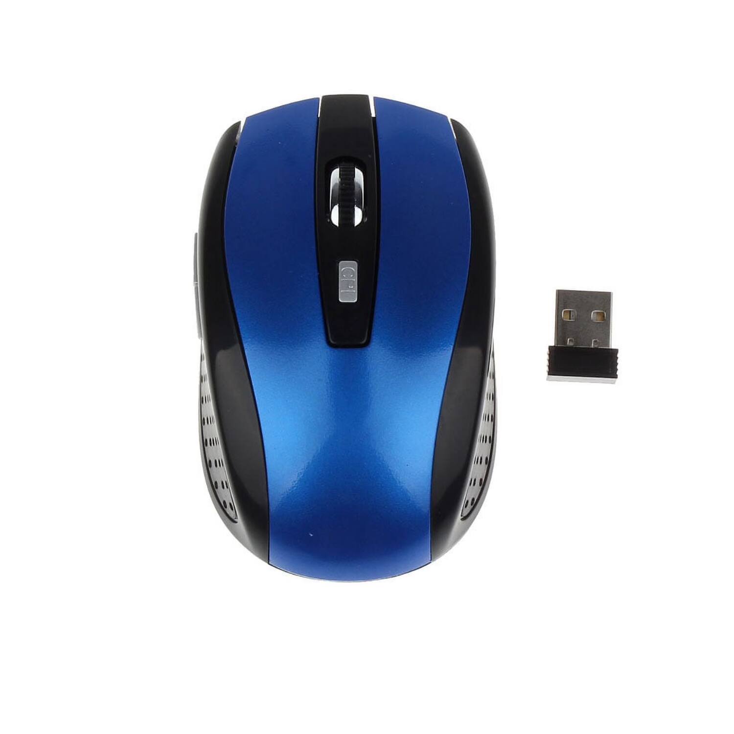 Angle. Stock Preferred - 2.4GHz Wireless Optical Mouse with USB Receiver Blue - Blue.