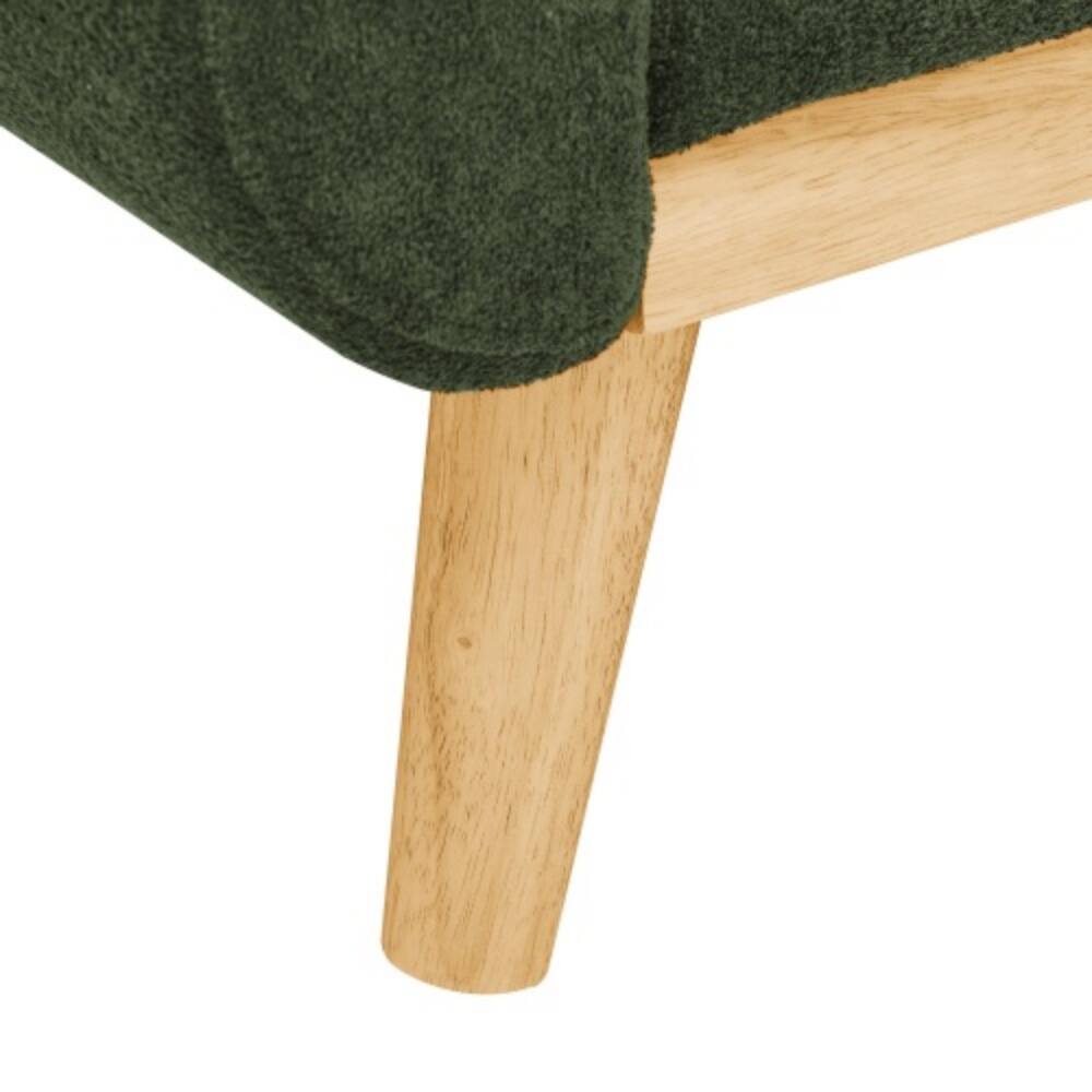 Back. LUCKY ONE - 67.7" Mid-Century Upholstered Tufted Loveseat Sofa Solid Wood Legs 2-Seater - Antique Green.
